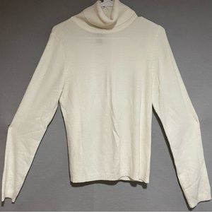 White Takeout Turtle neck sweater